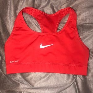 Nike Sports Bra Dri-Fit Red Size Small